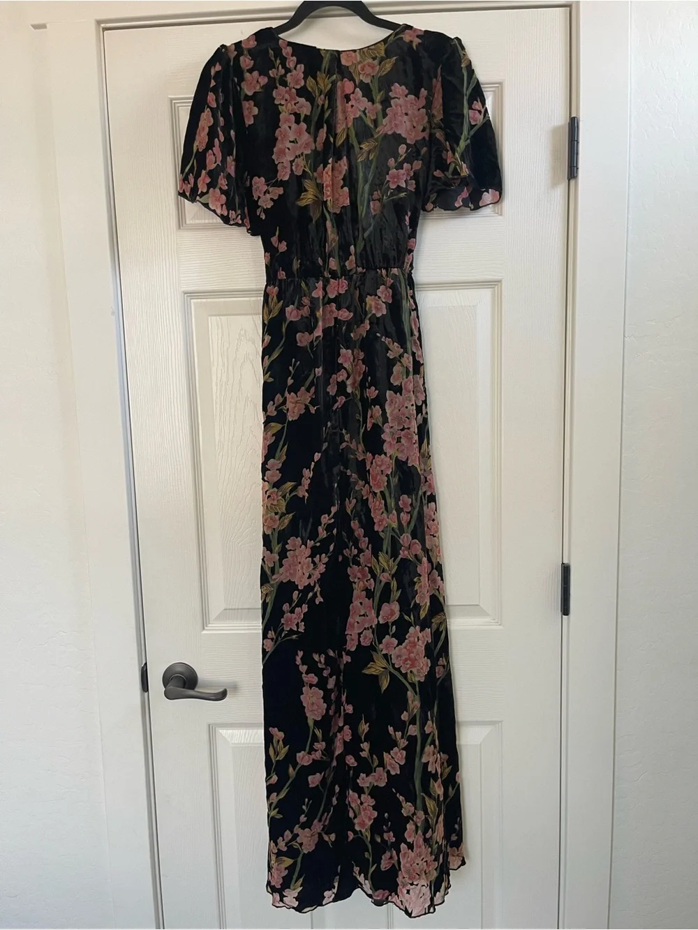 Women’s Bohme Jada Velvet Floral Maxi Dress Black Size S - Picture 8 of 8